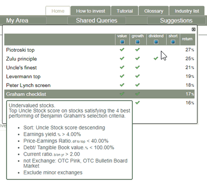 Uncle Stock Pre-built Screens