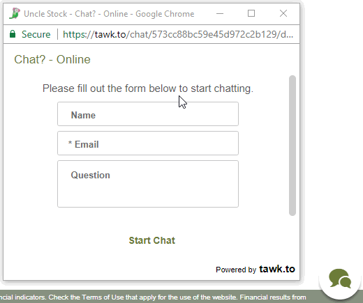 Online chat support